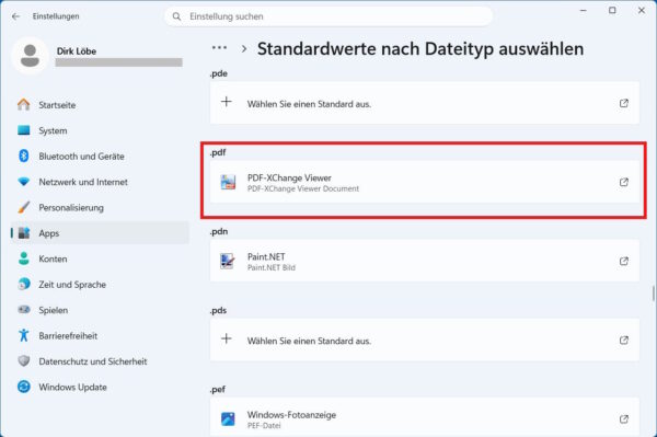 Standard-App für PDF-Dateien in Windows 11 festlegen PDF-Standard-App in Windows 11 unabhängig vom Standard-Browser festlegen