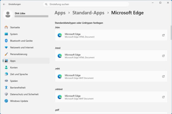 Dateitypen für den Standard-Browser in Windows 11 festlegen Standard-Browser festlegen und Dateitypen in Windows 11 zuordnen