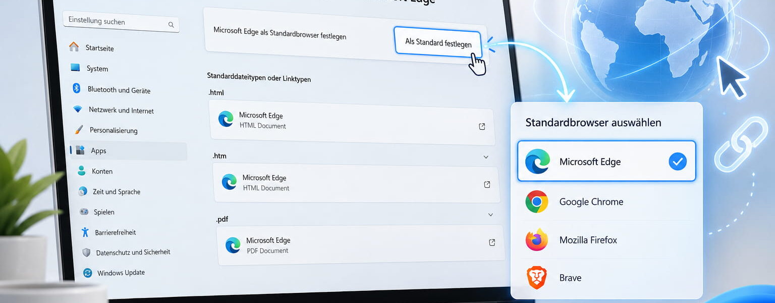 Standard-Browser festlegen in Windows 11 über die Standard-Apps