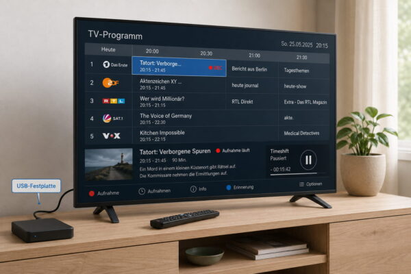 usb am tv aufnahme USB am TV mit externer Festplatte für Aufnahme und Timeshift