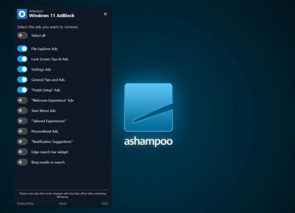 Ashampoo Windows 11 AdBlock Screenshot Ashampoo Windows 11 AdBlock Screenshot