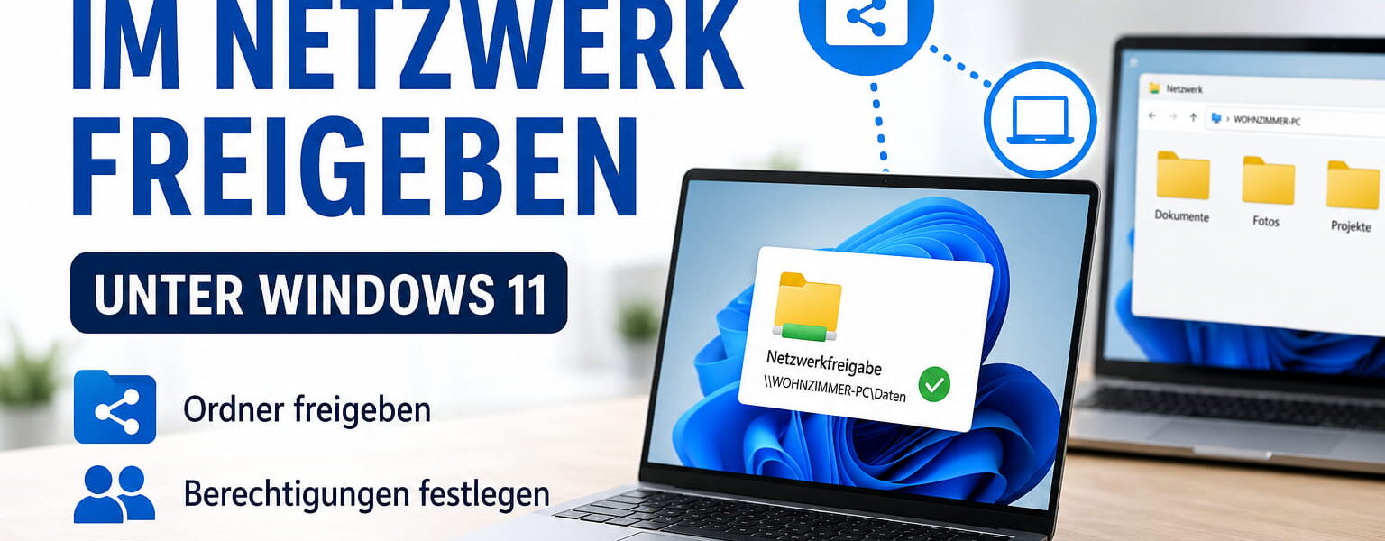 Dateien und Ordner im Netzwerk unter Windows 11 freigeben