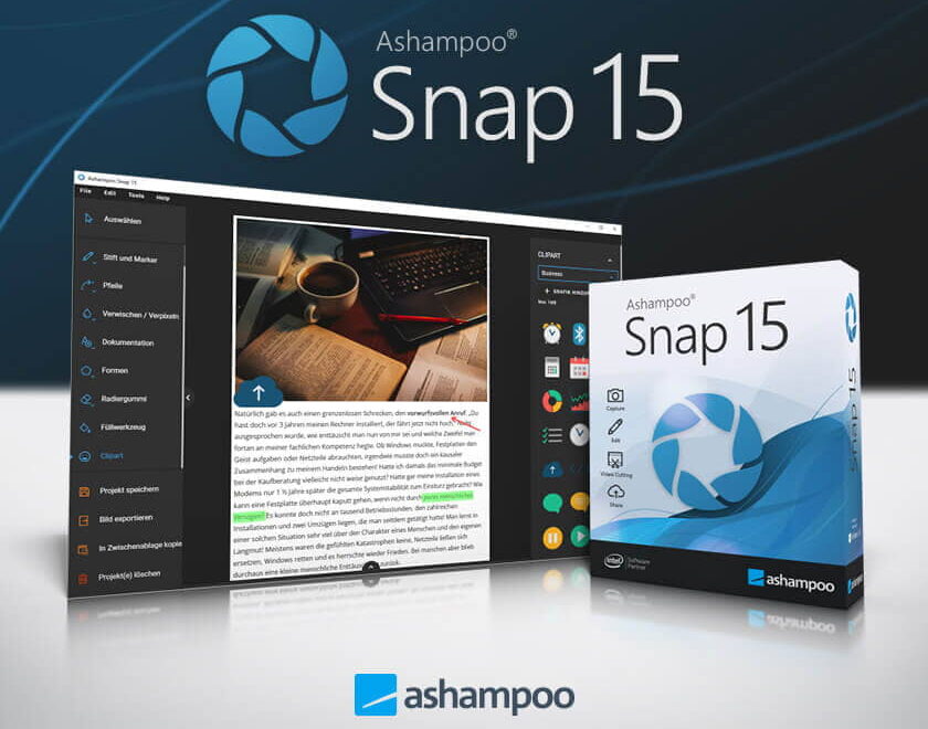 Ashampoo Snap 15 im Oktober kostenlos