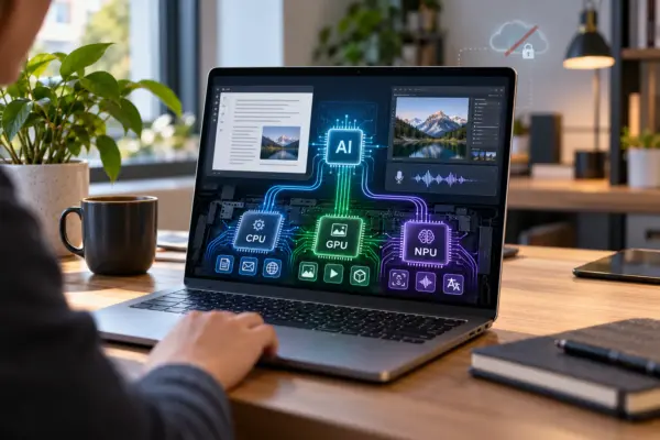 Lokale KI-Verarbeitung mit CPU, GPU und NPU in einem PC