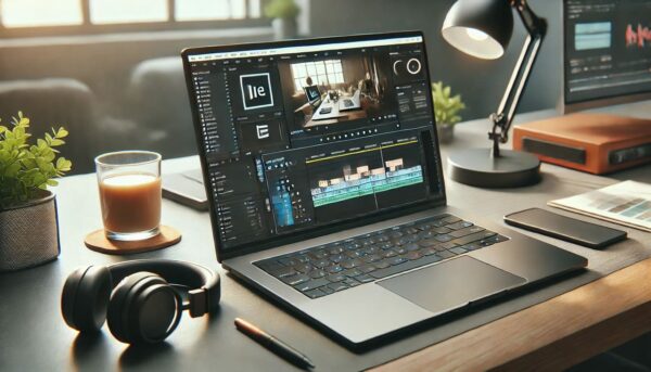 Windows Movie Maker Alternativen für Einsteiger am Laptop Laptop mit Videobearbeitungssoftware – Windows Movie Maker Alternativen für Einsteiger