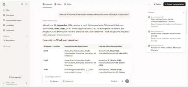 Recherche mit Perplexity KI-Recherche mit Perplexity