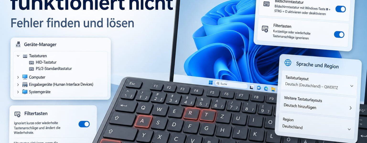 Tastatur funktioniert nicht – Fehler unter Windows finden und lösen