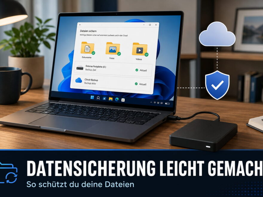 Datensicherung unter Windows mit Cloud, externer Festplatte und Systemabbild