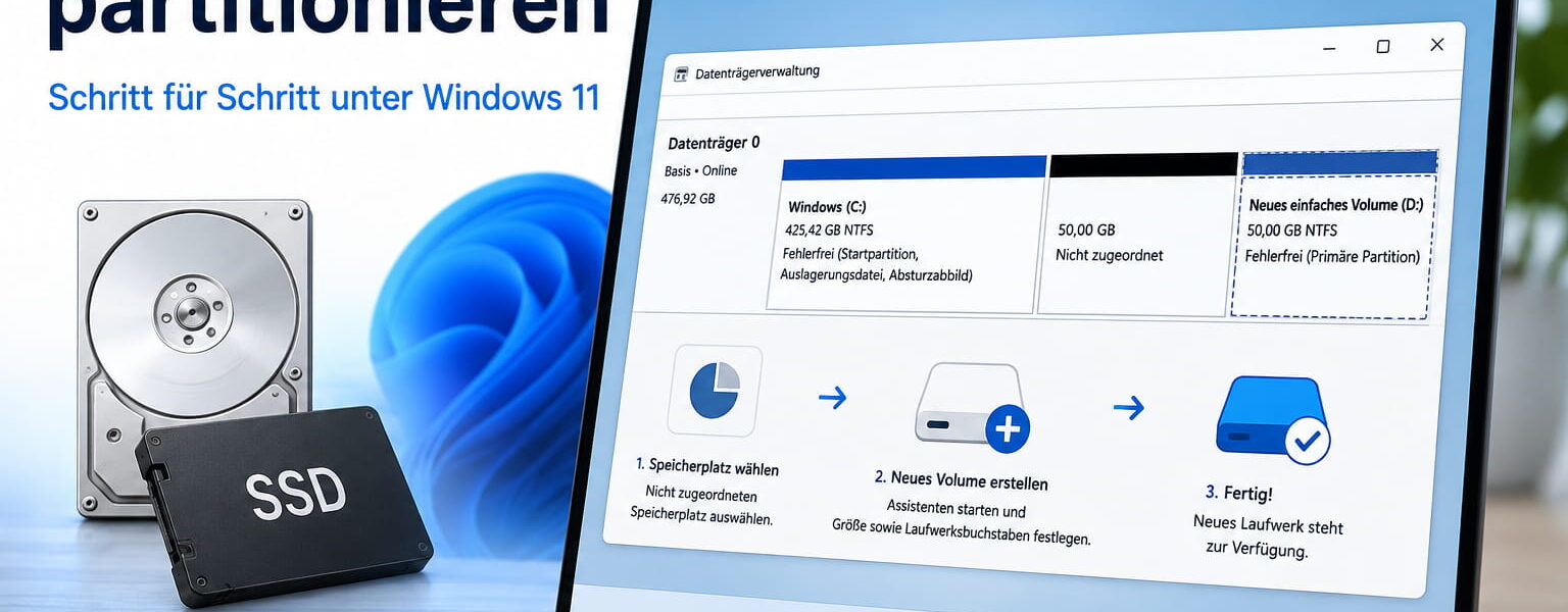 Festplatte partitionieren unter Windows 11