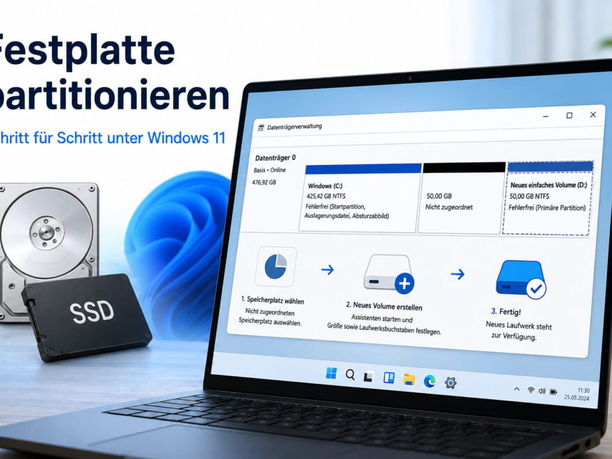 Festplatte partitionieren unter Windows 11