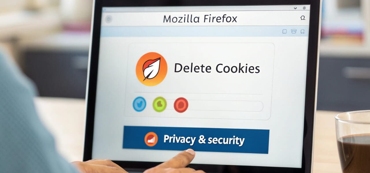 Firefox Cookies löschen: Screenshot der Browsereinstellungen mit hervorgehobener Option zum Entfernen von Cookies.