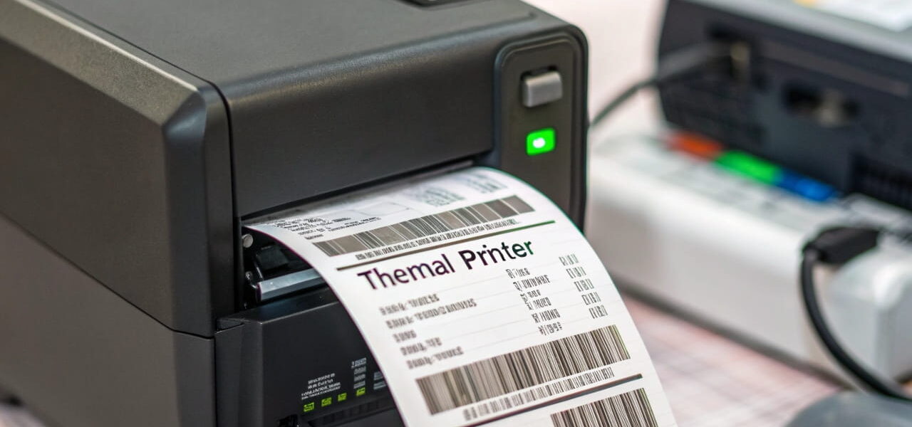 Thermodrucker im Einsatz: Hitze erzeugt Schrift auf Thermopapier