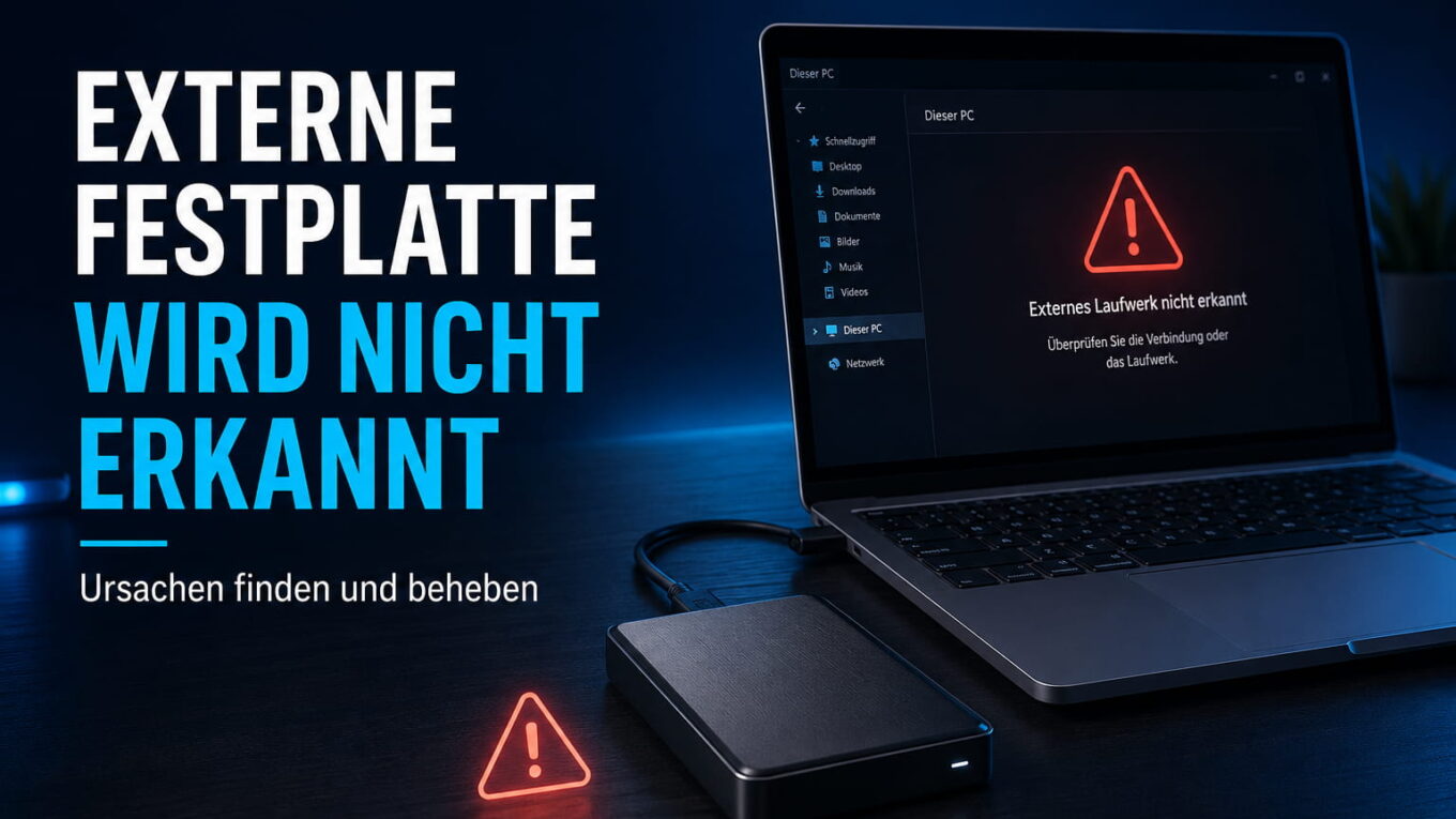 Externe Festplatte wird unter Windows nicht erkannt