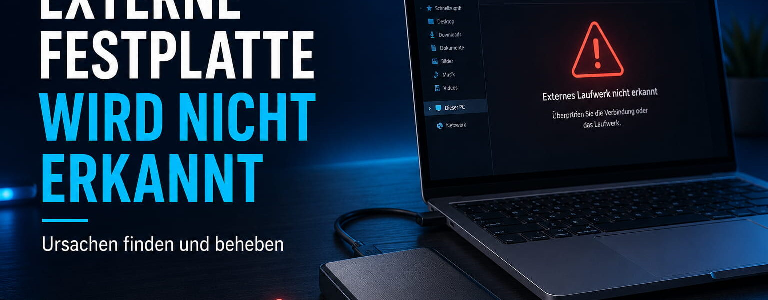 Externe Festplatte wird unter Windows nicht erkannt