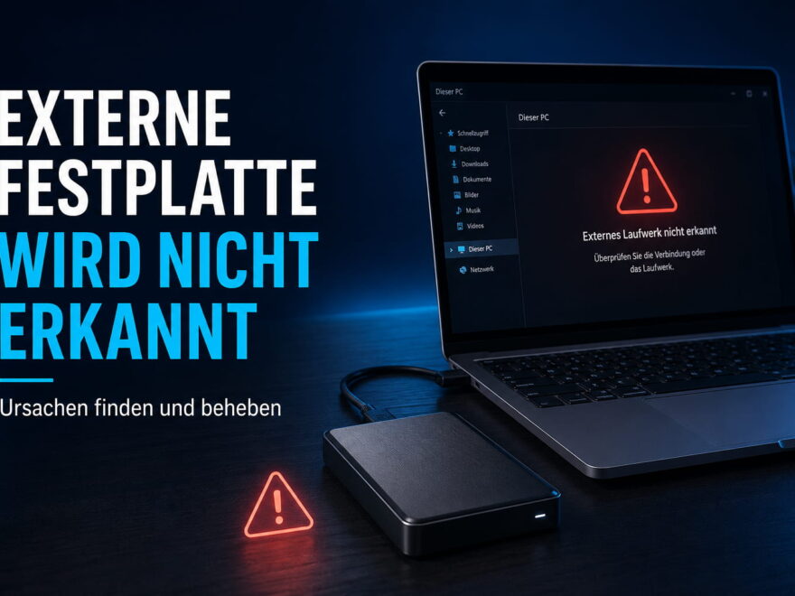 Externe Festplatte wird unter Windows nicht erkannt
