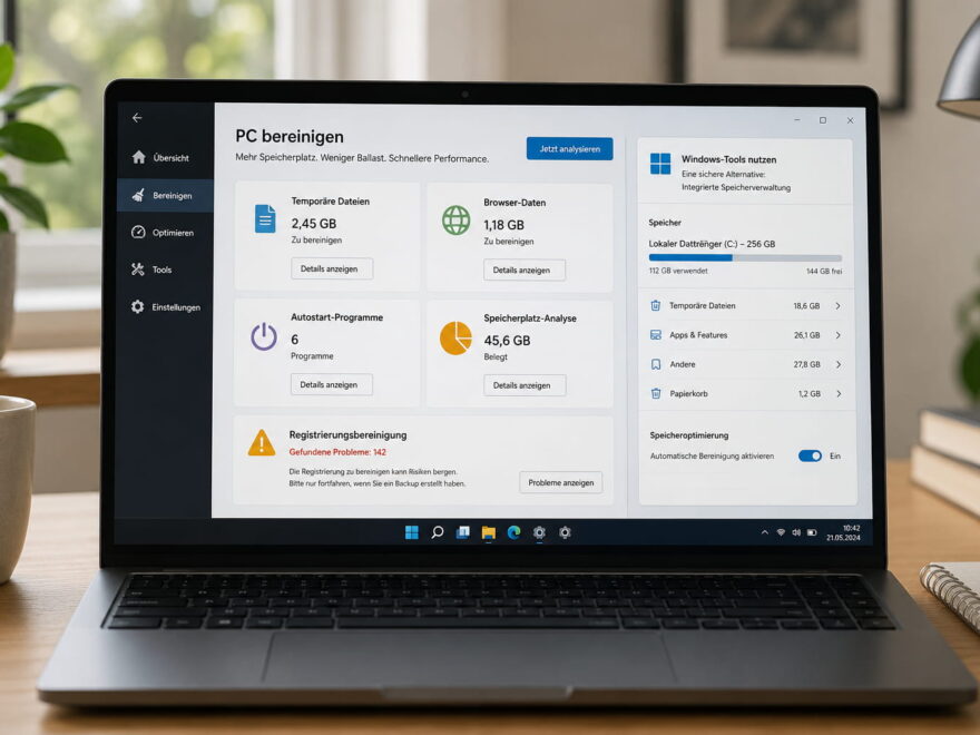 CCleaner im Vergleich mit den Windows-11-Bordmitteln zur PC-Bereinigung
