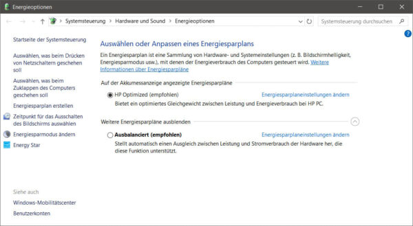 Windows Energiesparmodus: Energiesparplan optimal einstellen Energieoptionen in Windows: Energiesparplan auswählen und anpassen