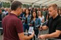 Besucher scannt digitales Ticket beim Einlass zu Großveranstaltung