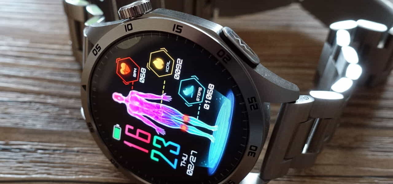 Kardena Care Pro 4 Plus Gesundheitsuhr mit Edelstahlarmband und aktivem Display