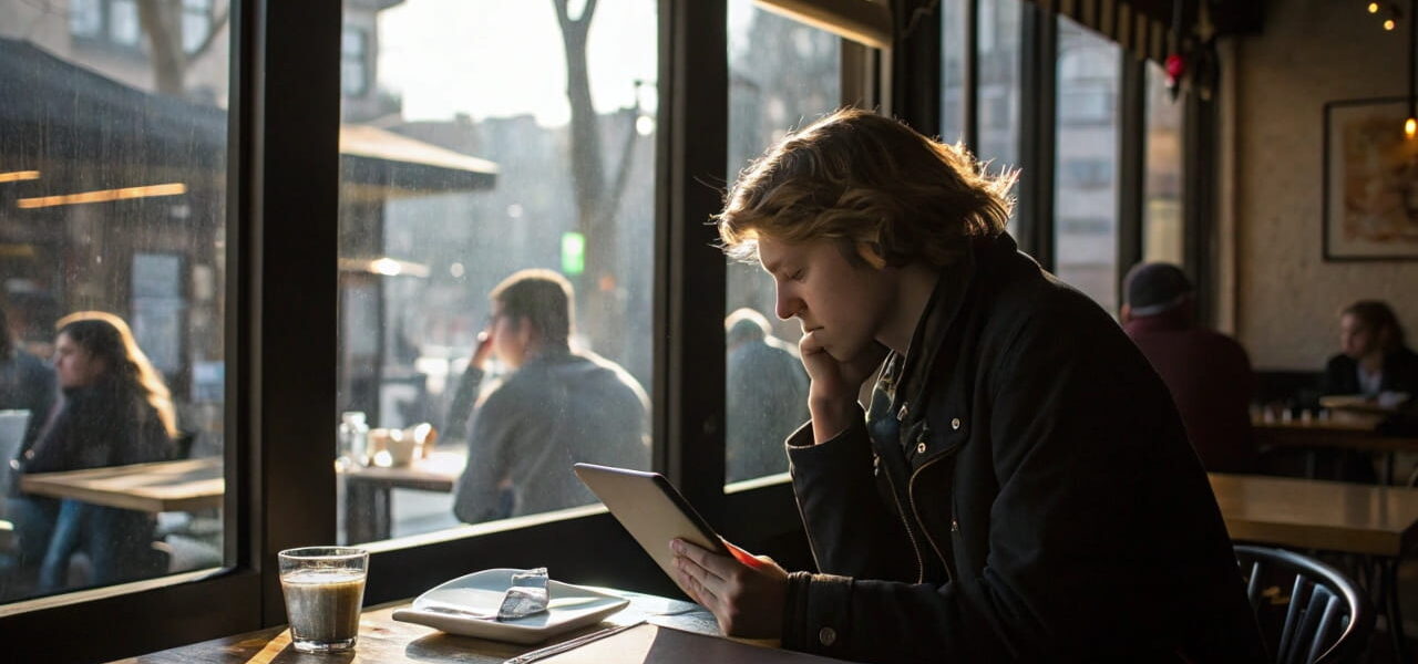 Tablet oder Notebook unterwegs im Vergleich auf einem Cafétisch