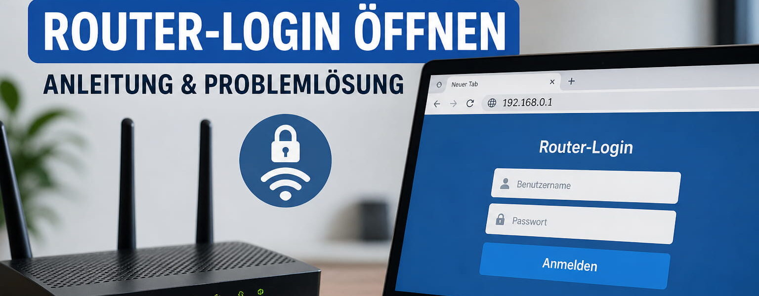 Router-Login über 192.168.0.1 auf einem Laptop im Heimnetzwerk