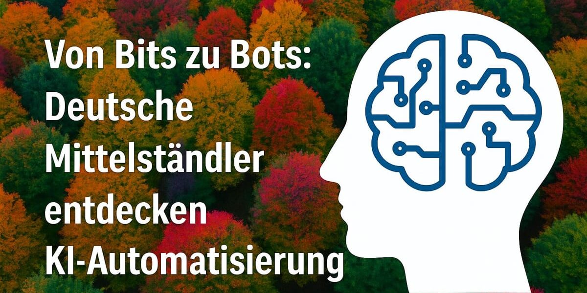 Symbolbild zur KI-Automatisierung im deutschen Mittelstand mit stilisierter Schaltkreis-Grafik