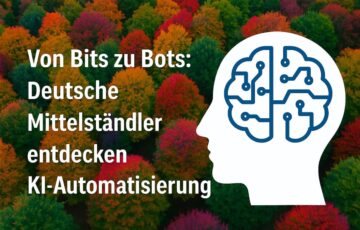 Symbolbild zur KI-Automatisierung im deutschen Mittelstand mit stilisierter Schaltkreis-Grafik
