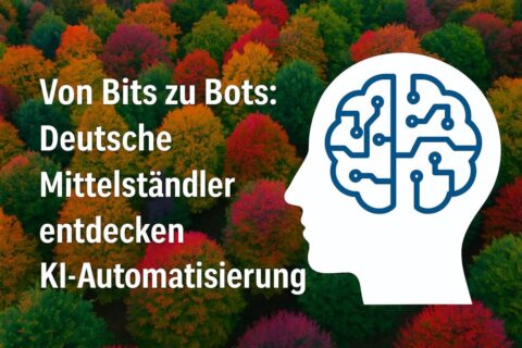 Symbolbild zur KI-Automatisierung im deutschen Mittelstand mit stilisierter Schaltkreis-Grafik