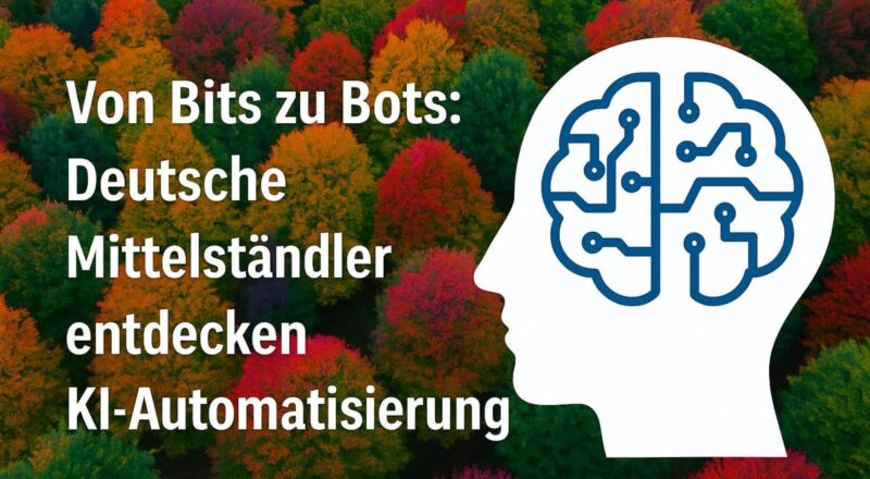 Symbolbild zur KI-Automatisierung im deutschen Mittelstand mit stilisierter Schaltkreis-Grafik