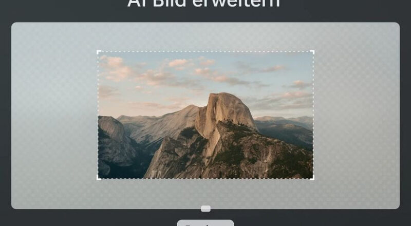 Beispiel für KI-Bildvergrößerung – Bild automatisch mit KI erweitern