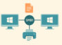 SMB1 Netzwerkprotokoll zwischen zwei Windows-PCs schematisch dargestellt