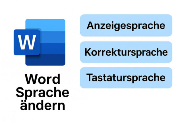 Unterschiede der Spracheinstellungen in Microsoft Word einfach erklärt Grafik zeigt Unterschiede zwischen Anzeigesprache, Korrektursprache und Tastatursprache in Word