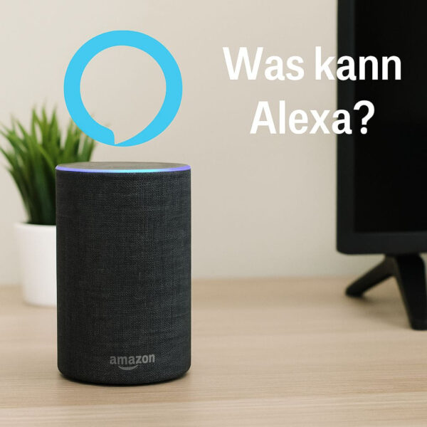 Was ist Alexa? Beispielbild eines Echo Dot Amazon Echo Dot mit aktiviertem Lichtring als Alexa-Gerät