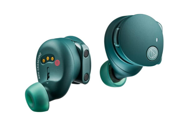 ATH-CKS50TW2 In-Ear-Kopfhörer in Grün von Audio-Technica ATH-CKS50TW2 In-Ears in grüner Farbvariante von Audio-Technica