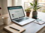 Arbeitsplatz mit Laptop und WordPress-Oberfläche – ideal zum Blog starten