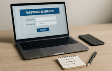Passwort-Manager auf Laptop erklärt am Beispiel einer sicheren Login-Verwaltung
