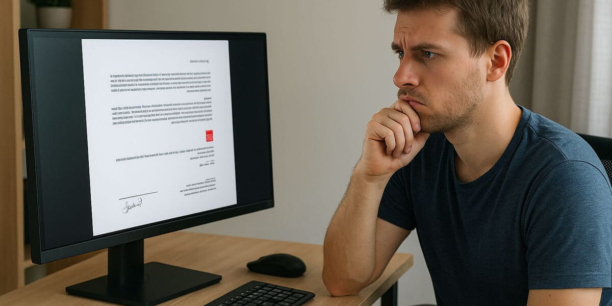 PDF drehen: falsch gedrehte PDF-Datei wird am Bildschirm angezeigt