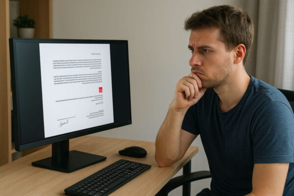 Warum PDF-Dateien manchmal falsch herum angezeigt werden PDF drehen: falsch gedrehte PDF-Datei wird am Bildschirm angezeigt