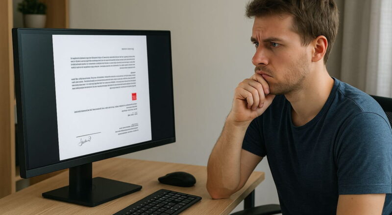 PDF drehen: falsch gedrehte PDF-Datei wird am Bildschirm angezeigt
