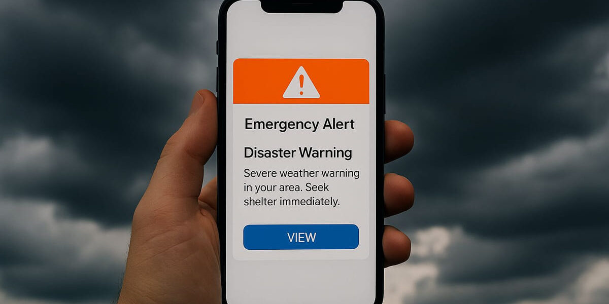Push-Warnung auf dem Smartphone bei Unwetter – Beispiel für Echtzeit-Kommunikation