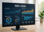 SEO 2025: Dashboard mit aktuellen Ranking-Faktoren und Performance-Daten
