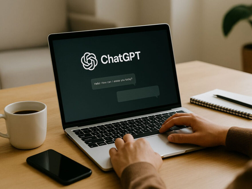 ChatGPT im Alltag am Laptop nutzen in typischer Alltagsszene