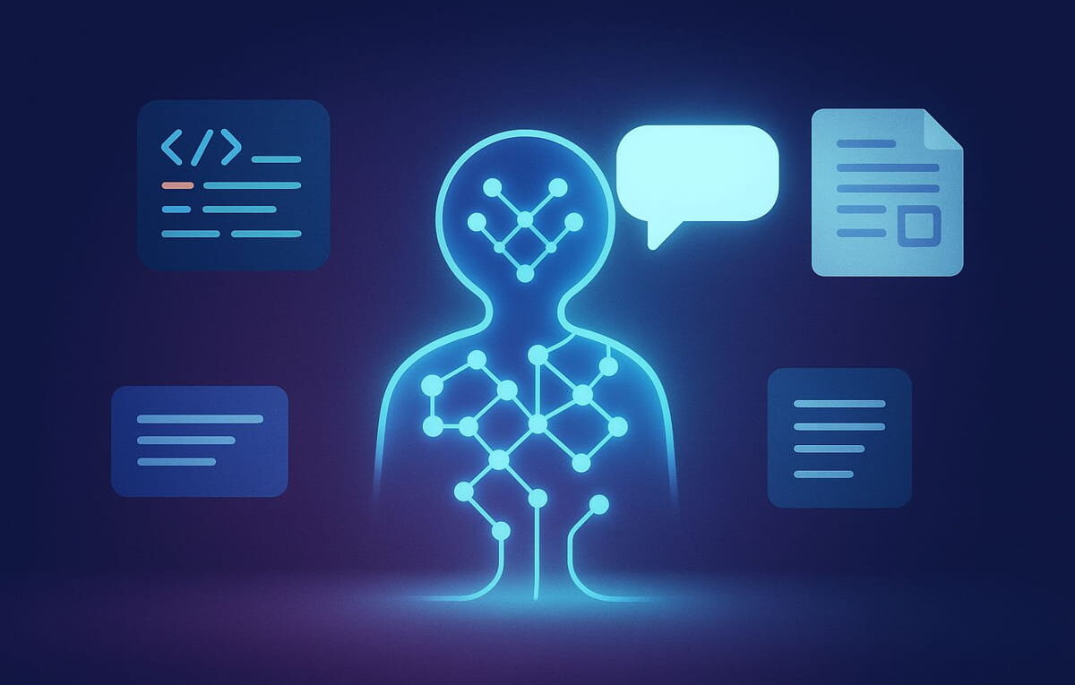 Visualisierung der Möglichkeiten von KI-Modellen wie ChatGPT im Kontext von ChatGPT Hacking
