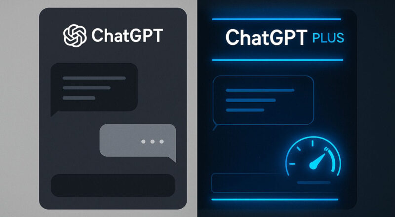 Vergleich zwischen ChatGPT Plus und der kostenlosen Version