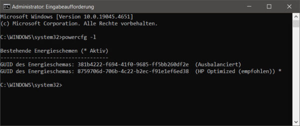 Windows-Energiesparpläne exportieren und sichern mit powercfg Energiesparpläne wiederherstellen und exportieren mit powercfg in Windows