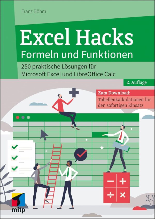 Excel Hacks – Formeln und Funktionen: Buchcover Buchcover Excel Hacks – Formeln und Funktionen vom mitp-Verlag
