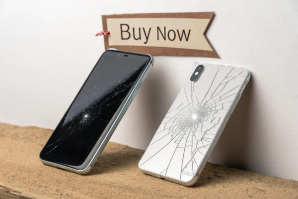 Geplante Obsoleszenz beim Smartphone visuell erklärt Geplante Obsoleszenz am Smartphone dargestellt mit altem und neuem Gerät