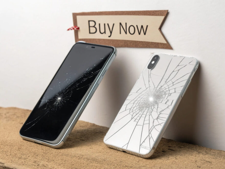 Geplante Obsoleszenz am Smartphone dargestellt mit altem und neuem Gerät