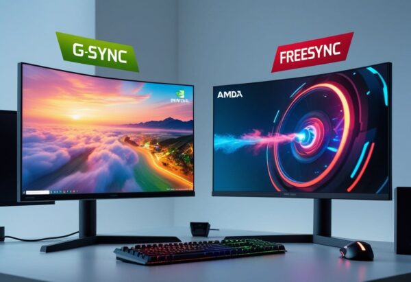 Monitorvergleich: G-Sync und FreeSync im direkten Vergleich G-Sync vs. FreeSync im Monitor-Vergleich mit Markenlogos