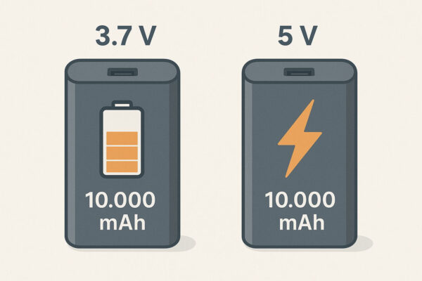 Grafischer Vergleich von mAh und Wattstunden bei Powerbanks